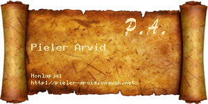Pieler Arvid névjegykártya
